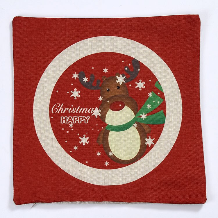 Red Snowman Throw Pillow Cover