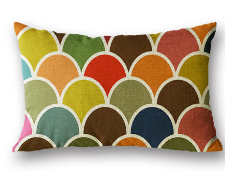 Rectangle Geometric Style Throw Pillow Cover
